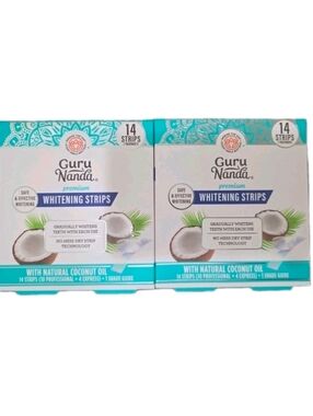 Guru Nanda Whitening Strips with Coconut Oil X2 New